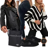Outfity s černými ponči a kimony image