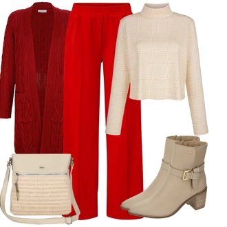 Outfit s Béžová Zimní Kozačka GERRY WEBER "Cool podzimní outfit"