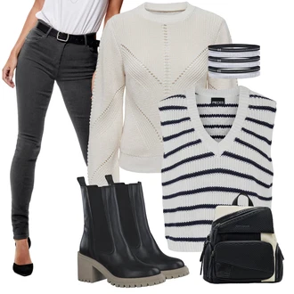 Outfit s Tmavě modrá/Bílá/Černá/Stříbrný Sportovní doplněk/Ležérní pásek/Korzetový Pásek/Kožený náramek/Klasické Pásky/Pásek Na Pas Under Armour "Cool podzimní outfit"