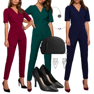 Outfit s Černá Lodička na Podpatku/Lodička s vysokým nártem "Cool podzimní outfit"