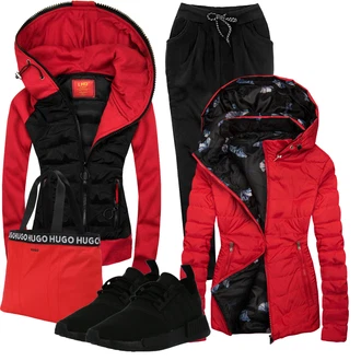 Outfit s Černá Gymnastická bota/Bota na fitness/Tréninková bota/Bota barefoot/Běžecká bota/Kopačka na umělý povrch Adidas Originals "Cool podzimní outfit"
