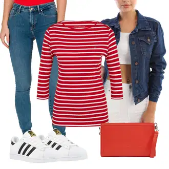 Superstar Outfit s Bílá/Černá Vintage teniska/Úzká teniska/Kožené tenisky/Letní tenisky/Nízká Teniska Adidas "Cool podzimní outfit"