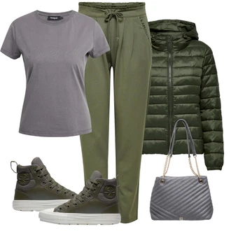 Chuck Taylor All Star Outfit s Pastelové barvy/Černá Teniska Converse "Cool podzimní outfit"