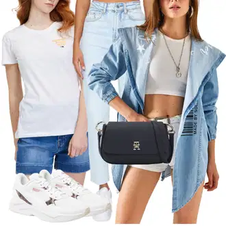 Outfit s Kožená Pánská Bund/Mom Jean/Džíny s Rozparkem/High Waist Džínové Kalhoty/Girlfriend Džíny/Dad Džíny/Zkrácené Džíny Trendyol "Cool podzimní outfit"