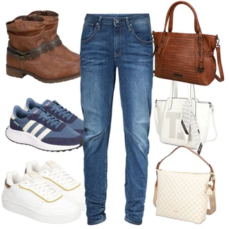 Outfit s Modrá/Světle modrá Zužující se Džíny/Pánské tričko/Termální Džíny/Zimní bunda/Džín s Nízkým Pasem/Boyfriend Džínové kalhoty/Slim Fit Džíny/Motorkářské Džíny/Kožená bunda/Sweat Džíny/Džíny s Nízkým Sedem/Kožené Boty G-Star Raw "Cool podzimní outfit"