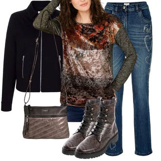 Pohodlí Outfit s Semiortopedická Bota "Cool podzimní outfit"