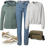 weekday Oversized Mikiny Outfity image