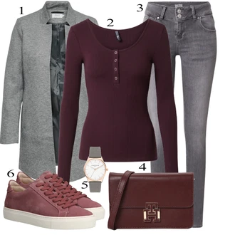 Outfit sa Smeđa/Siva/Zlatni Alat za satove/Poklon set satova/Ručni sat/Kožna Narukvica Liebeskind Berlin "Jesenski outfiti"