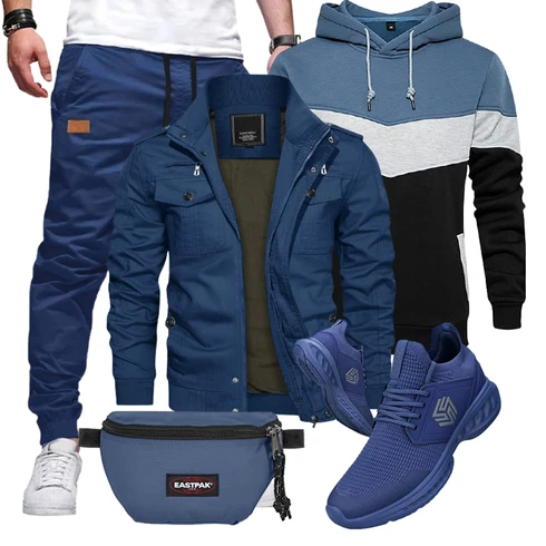 Blau/DunkelBlau Winterjacke/Funktionsjacke/Sommerjacke/Frühlingsjacke/Herbstjacke/Jacke mit Seitlichem Reißverschluss KEFITEVD kombinieren
