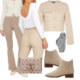 S podpatkem Outfit s Kozačka Kožená kotníková bota Aldo "Elegantní podzimní outfit"