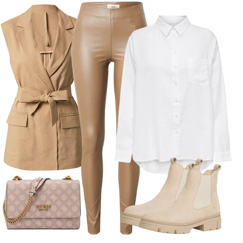 Kombinace Hnědá/Šedá/Khaki/Béžová Neprůhledný Legíny/Formovaná Legína/Kožený legíny/Legíny s Rozparkem/Strečová Kalhoty/Legíny s Vysokým Pasem/Skinny Kalhoty/Jeggings/Tregíny/Legíny Kožený Vzhled/Push up Kalhoty Object