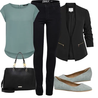 Outfit s Černá Kožená Pánská Bund/Smokingové sako/Elegantní Sako/Krátké Sako/Neformální Sako/Blůzové Sako/Boyfriend Sako/Kožená bunda pro muže/Blejzrové Bund Vila "Elegantní podzimní outfit"