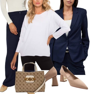 Elegantní Outfit s Blejzrové Bund/Boyfriend Sako/Business Oblek/Neformální Sako/Kožená bunda pro muže/Elegantní Sako/Krátké Sako/Kožená Pánská Bund orsay "Elegantní podzimní outfit"Look: Business, Elegantní, Chytrý příležitostný, Pracovní oděvy, Klasické