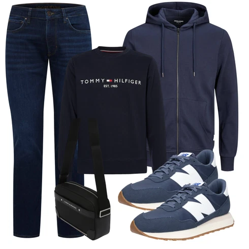 DunkelBlau/Blau Sweatmode/Sweatjacke/Ausgefallener Hoodie/Hoodie/Sport Hoodie/Unisex Hoodie/Strick Hoodie/Oversized Zip Hoodie Jack & Jones kombinieren