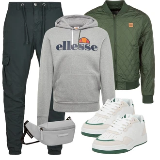 Outfits für Mollige Frühling mit Dunkelgrün/Grün Steppjacke/Kunstfaserjacke/Wendejacke/Nylonjacke/Bomberjacke/Unkategorisiert Urban Classics "Freizeit Outfit"