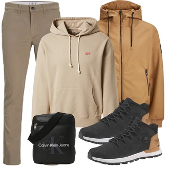 Herbst Outfit mit Dunkelgrau/Khaki/Grau/Hellgrau/Dunkelgrün/Schwarz/Braun Winter Sneaker/Wasserfester Schuh/Leder Sneaker/Wasserdichter Outdoorschuh Timberland "Freizeit Outfit"