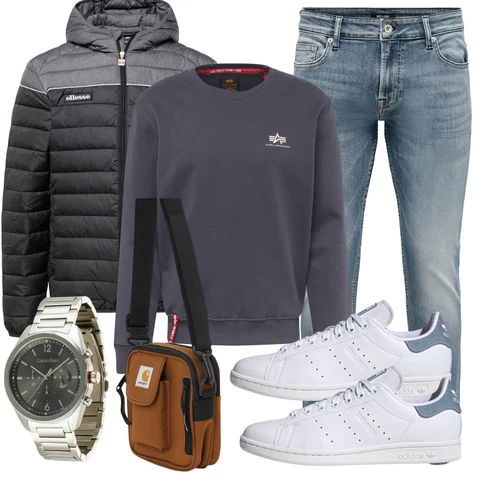 Grau/Blau/Hellblau Damen 7/8-Länge Jeans/Knöchelstiefel/Cropped Jeans/Girlfriend Jeans/Jeans mit Schlitz/Jeans mit Loch/Low Rise Jean/Lederjacke/Slim Fit Jeans/Schlupfjeans/Leder Schuhe/Tapered-Jeans/Herren Lederjacke/Vintage Jeans Only & Sons kombinieren