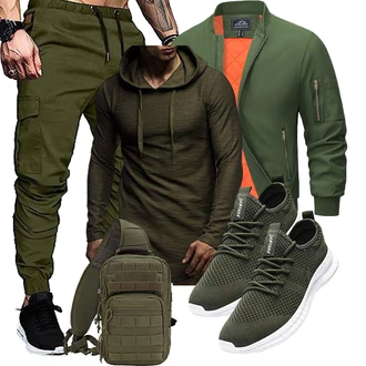 Outfit mit Blau/Grün Unkategorisiert Brandit "Freizeit Outfit"