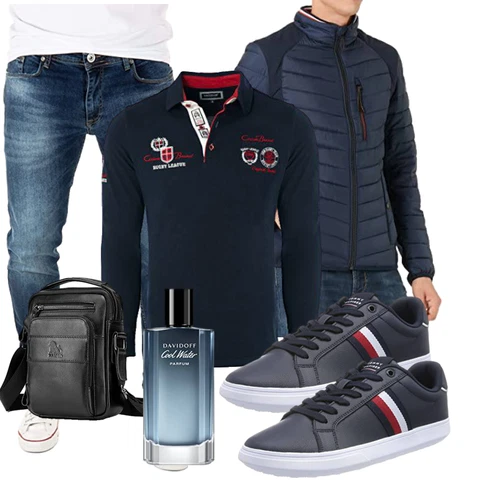 DunkelBlau/HellBlau/Blau Winterjacke/2in1 Jacke/Puffer Jacke/Hybridjacke/Steppjacke/Isolationsjacke/Merinojacke/Thermojacke Tom Tailor kombinieren