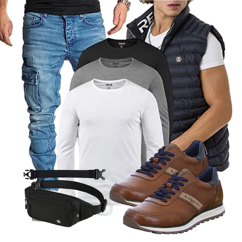 Schwarz/DunkelBlau/Blau Reiseweste/Wendeweste/Kunstfaserweste/Reitweste/Ärmellose Weste/Kurze Weste/Steppweste/Puffer Weste/Daunenweste Redbridge kombinieren