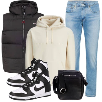 Sommer Outfit mit Hellblau/Blau Girlfriend Jeans/Straight Leg Jean/Dad Jeans/Slim Fit Jeans/Vintage Jeans/Tapered-Jeans/Boyfriend Jean/Regular-Fit Jeans/Knöchelstiefel/Formelles Hemd/Cropped Jeans/Sportschuhe/Low Rise Jean levi's ® "Freizeit Outfit"