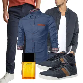 Outfit mit Dunkelblau/Blau/Hellblau C&A "Freizeit Outfit"