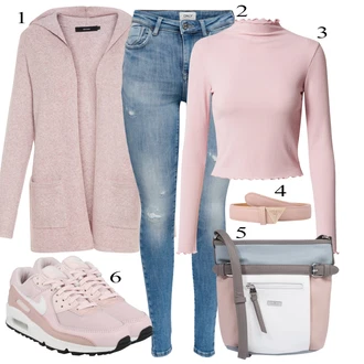 Pilates outfit mit Roza Majica & Top Edited "Obleka za jesen"Look: Fitnes, Pilates, Umetnostno drsanje