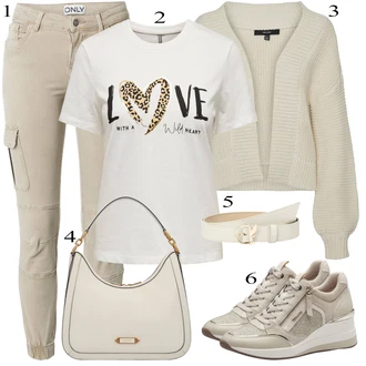 Jesenske Outfiti Poroka Gost mit Bež/Khaki/Rjava Usnjene superge/Superge Nizka/Superge Z Bočno Zadrgo/Superge s klinasto peto Tamaris "Obleka za prosti čas"Look: Bar, Koncert, Gala, Šola, Poroka
