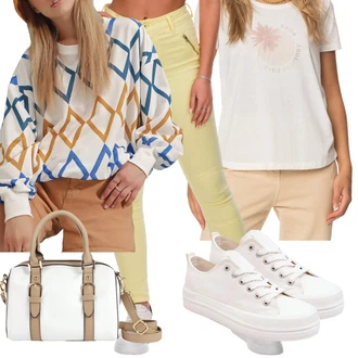 Outfit sa Pink/Bež/Plava ROXY "Jesenski outfiti"