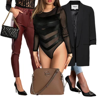 Boja Outfit sa Siva Salonka & Visoki Pet fenzy "Jesenski outfiti"