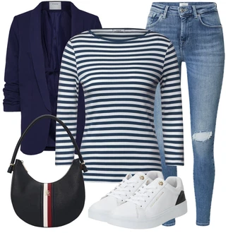 Kombinacije od trapera sa Tommy Hilfiger "Jesenski outfiti"