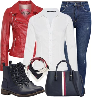 Kombinacije od trapera sa Crna Tommy Hilfiger, Tommy Hilfiger "Jesenski outfiti"
