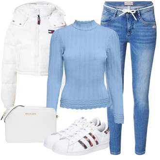 Superstar Outfit sa Niska Tenisica Adidas Originals "Jesenski Outfiti"