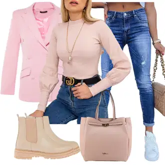 Ležerno Outfit sa Pink Odijelo Kožna Jakna za Muškarce/Kargo Blejzer/Znojni Sako/Casual Sako/Kožna jakna za muškarce/Sako Jakna/Kratki Sako/Oversize Sako/Boyfriend Sako/Dvoredni Sako Trendyol "Jesenski outfiti"Look: Šik, klasický, GoGo, 80-te roky, Chic, Disko, Egirl, Preppy, Pametno ležerno, Burleska, Nježna djevojka, sviatočné, Ležerno