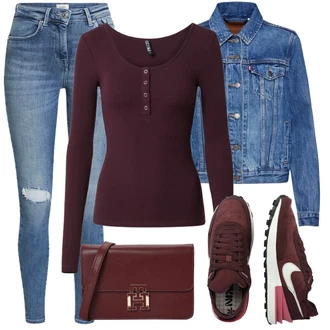 Outfit sa Tamnoplava/Pastelne boje/Žuta Kratka Traper Jakna/Proljetna jakna/Ljetna jakna/Vintage Jakna/Prijelazna Jakna/Traper Jakna levi's ® "Jesenski outfiti"