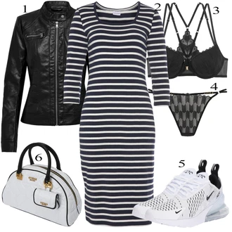 Air Max 270 Outfit s Černá/Bílá Běžecká bota/Běžecká bota/Bota na zumbu/Tenisová bota/Gymnastická bota/Tréninková bota/Volejbalová bota/Bota na fitness/Basketbalová bota Nike Sportswear "Perfekt na podzim"