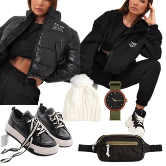 Outfit sa Tamnosmeđa/Tamnozelena/Kaki Torba oko struka/Pojasna torbica/Bubreg torbica/Bum torba Celio "Jesenski Outfiti"