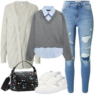 Outfit sa Platnena Tenisica Vans "Jesenski Outfiti"