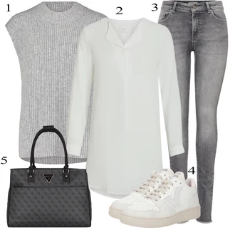 outfit mit Pastelne barve Cartoon "Jesenska obleka za prosti čas"