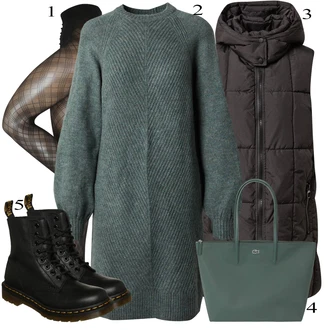 outfit mit Torba za čez ramo Lacoste "Popoln za jesen"