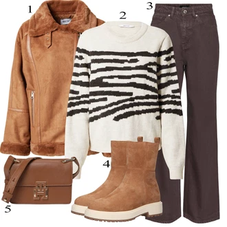 outfit mit Črna Široke Kavbojke VERO MODA "Popoln za jesen"