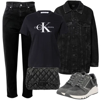 S páskem Outfit s Černá Mom Jean/Dad Džíny/Zužující se Džíny/Girlfriend Džíny/Plisované Džíny/High Waist Džínové Kalhoty/Zkrácené Džíny/Džíny s Rozparkem levi's ® "Outfit na podzim"