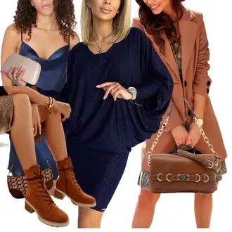 Outfit s Tmavě modrá/Modrá Tělo bez kostic/Body s Kosticí/Nightwear & Loungewear Negližé/Košilové Body/Tvarovací top|šaty/Kamizola/Noční Košile/Sada kalhotek podprsenky Trendyol "Outfit na podzim"