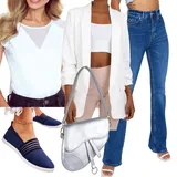 Modrá a Žlutá Klasická Saka Outfity image