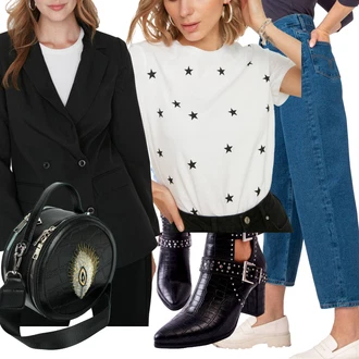 Krátká Outfit s Stříbrný/Krémová/Bílá/Hnědá Neformální tričko/Zkrácený Top/Fancy tričko/Pletené tričko/Tričko s potiskem/Košile s potiskem/Tričko s krátkým rukávem/Top Trendyol "Outfit na podzim"