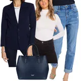 Džínsy slouchy z vlny a hedvábí   outfity image