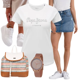 Outfit s Bílá ROXY "Perfekt na podzim"