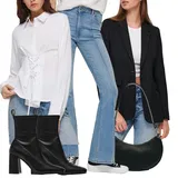 Outfity se zvonovými džínovými kalhotami image
