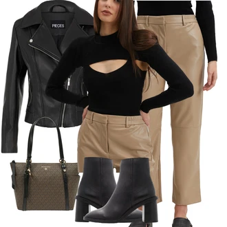 Outfit s Khaki/Béžová/Tmavě zelená/Šedá/Hnědá Taška Přes Rameno/Shopper taška/Taška Na Rameno/Brašna/Taška/Kancelářská Taška/Sportovní Taška Přes Rameno michael kors "Perfekt na podzim"