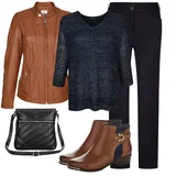 Dlouhé Kožené Bundy Outfity image